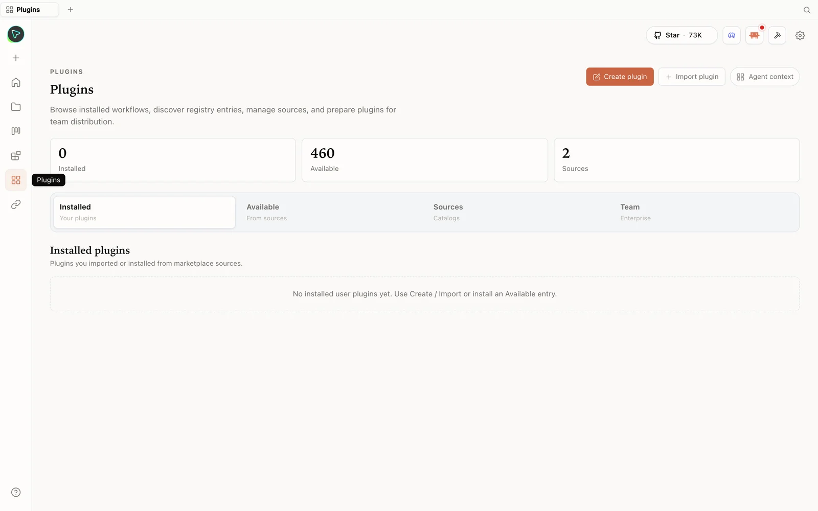 Le hub de plugins d'Open Design.